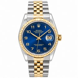 Rolex Datejust 36MM 16233 Two-Tone Blue Dial Watch